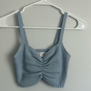 Sky Blue Cropped Tank Top